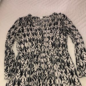 Gap silky shirt dress with lining